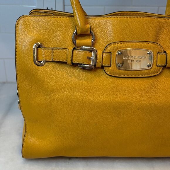 Michael Kors Bag Purse Handbag Leather Pebbled East West Hamilton XL Tote Bag - Picture 2 of 16